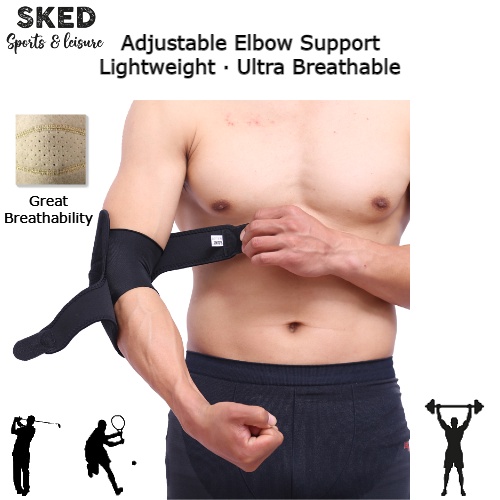 SKED Aolikes Adjustable Elbow Guard Support (1Pc) Light & Slim Tennis Elbow Support Medical Elbow Brace Elbow Wrap Strap
