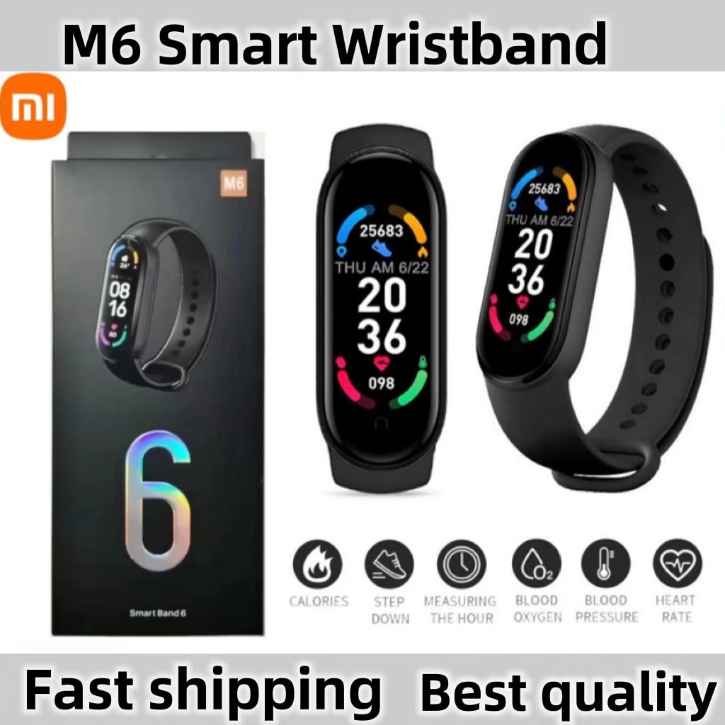 Smart watch Mi Band 6/M6 sports bracelet Heart rate tracker with screen Bluetooth sports Smart Watch ️Support Xiaomi 6