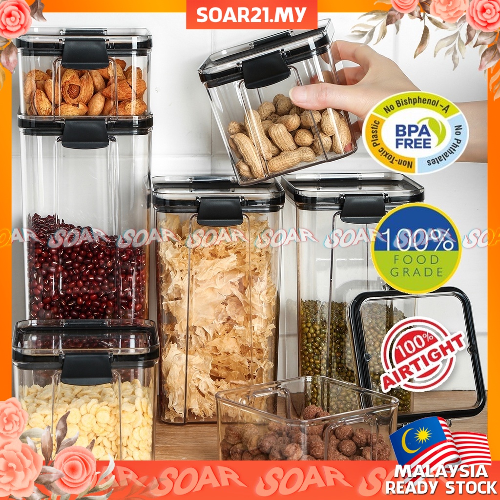 SOAR21 Tupperware Storage Container Food Storage Airtight Multigrain Plastic Transparent Sealed High Quality Review 密封罐