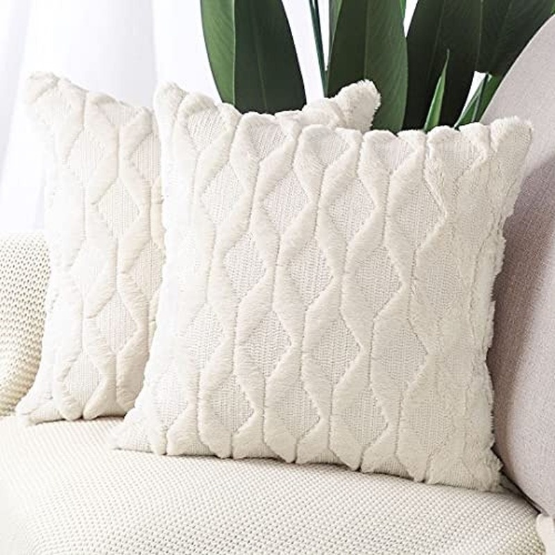 Soft Plush Short Wool Velvet Decorative Throw Pillow Covers Luxury Style Cushion Case Pillow Shell for Sofa Bedroom Square Dark Taupe 18*18/16*16/20*20inch Inch