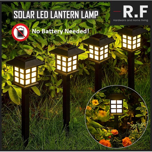 Solar LED Lampu Halaman Light Outdoor Garden Lantern Solar Powered Led Light Outdoor Plug Yard Lawn Lamp 太阳能花园灯