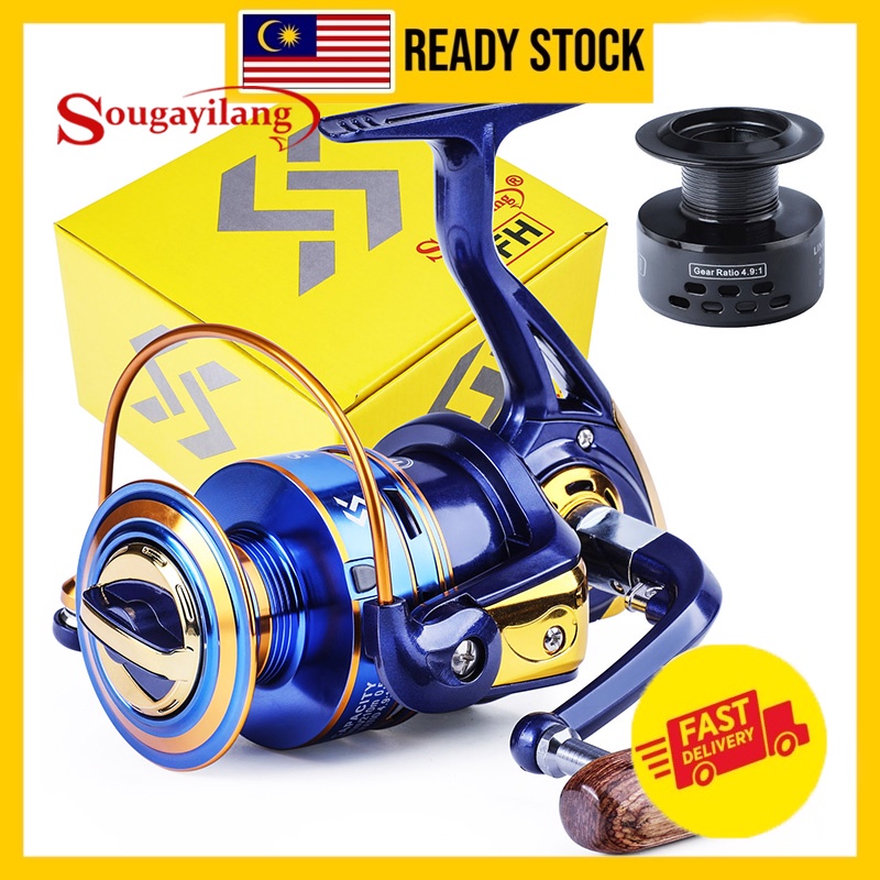 Sougayilang Spinning Fishing Reel 1000-7000 Model 12BB 5.2:1 Gear Ratio For Freshwater Fishing