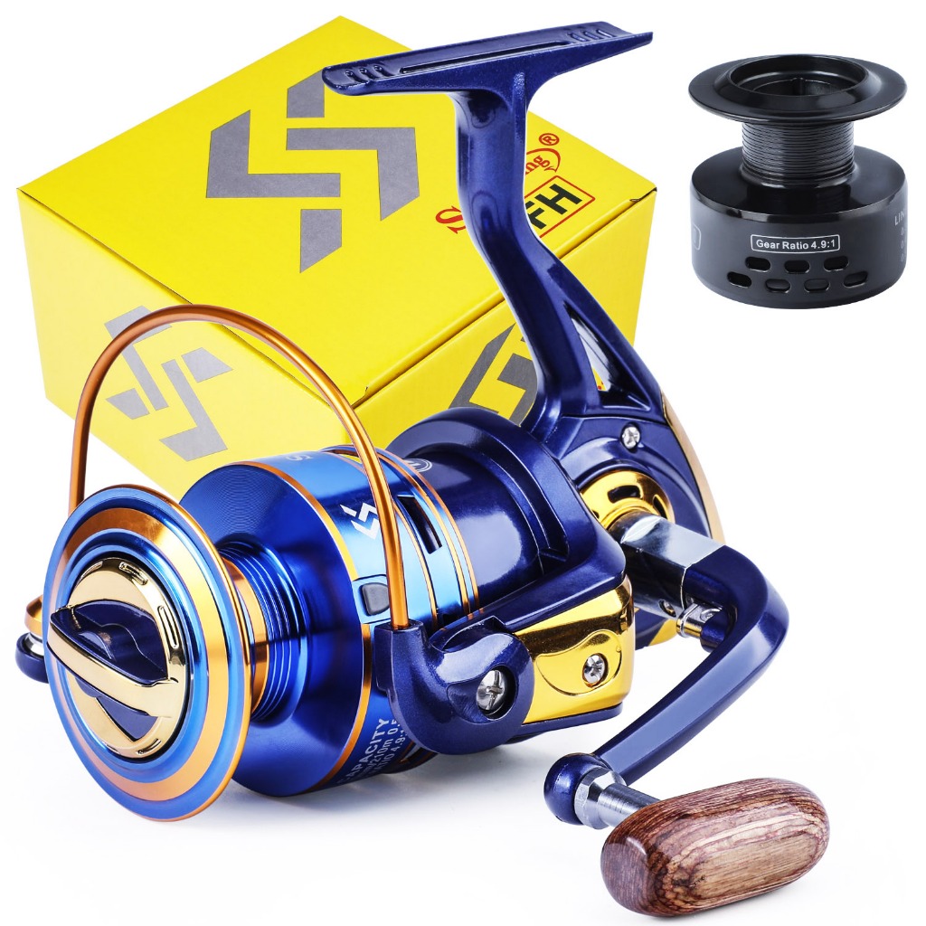 Sougayilang Spinning Fishing Reel 1000-7000 Model 12BB 5.2:1 Gear Ratio For Freshwater Fishing