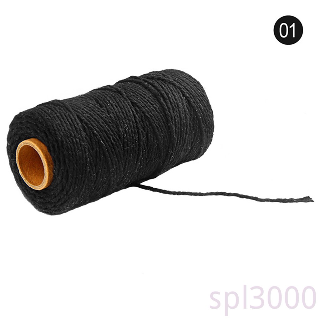 SPL-Cotton Cord Rope Crafts Macrame Artisan String Solid Color Cotton Yarn Rope Home Textiles 91.5m