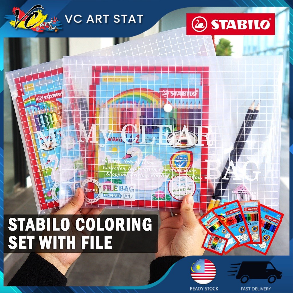 Stabilo Swans Colored Pencils Pensel Warna Student School Stationery Alat Tulis Non Toxic Coloring Material