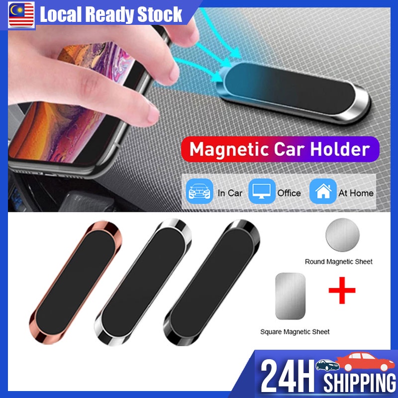 【Stock】Magnetic Phone Holder Car Holder Pelekat Magnet Car Phone Mount Stand MultiFunctional Smartphone Bracket 磁性手机支架