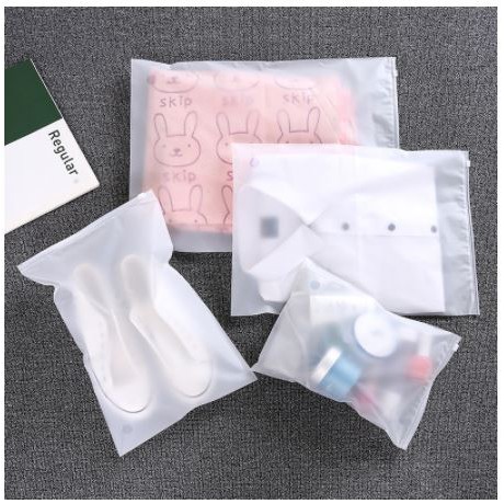 superb Ziplock Zipper Bag Matte Zip Lock Travel Cloth Underwear Organizer Storage Plastic Bag Packing