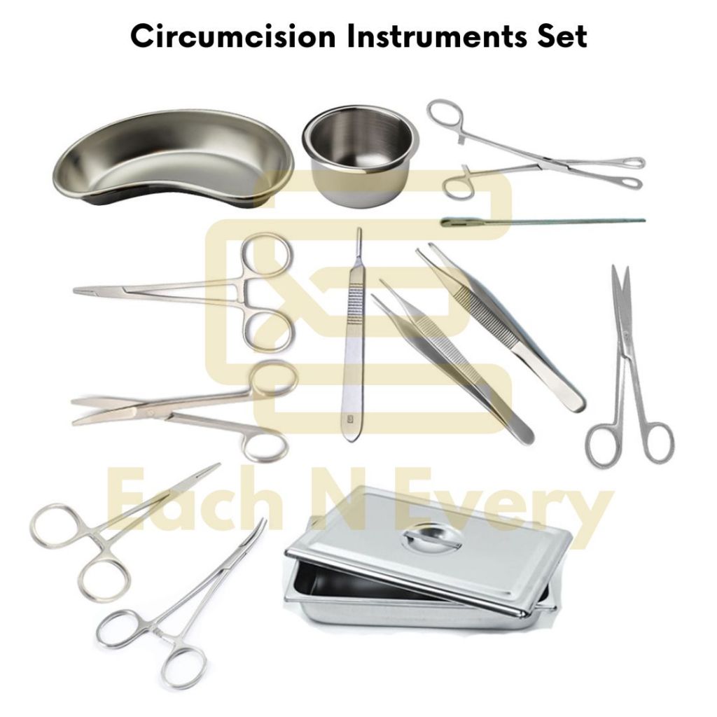 Surgical Instruments Circumcision Surgery Set Medical Use Stainless Steel Urology Instruments Circumcision Kit with Tray