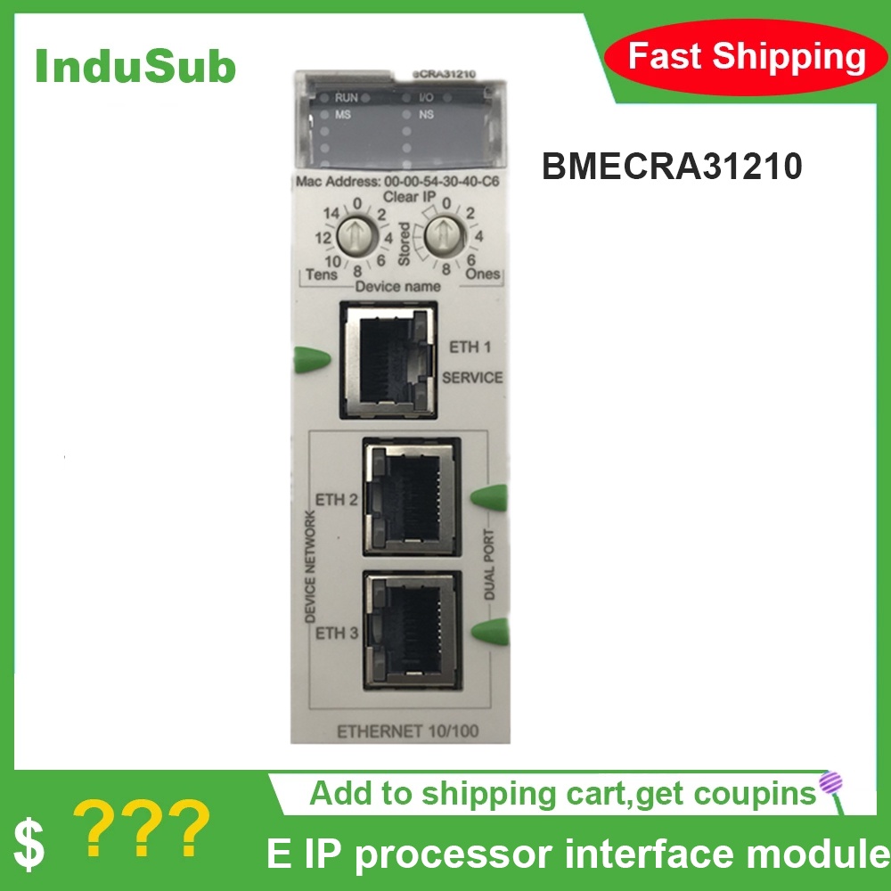 SZ BMECRA31210 New Original Modicon X80 Ethernet RIO Drop Adaptor EtherNet/IP I/O Processor Interface Module PLC Module