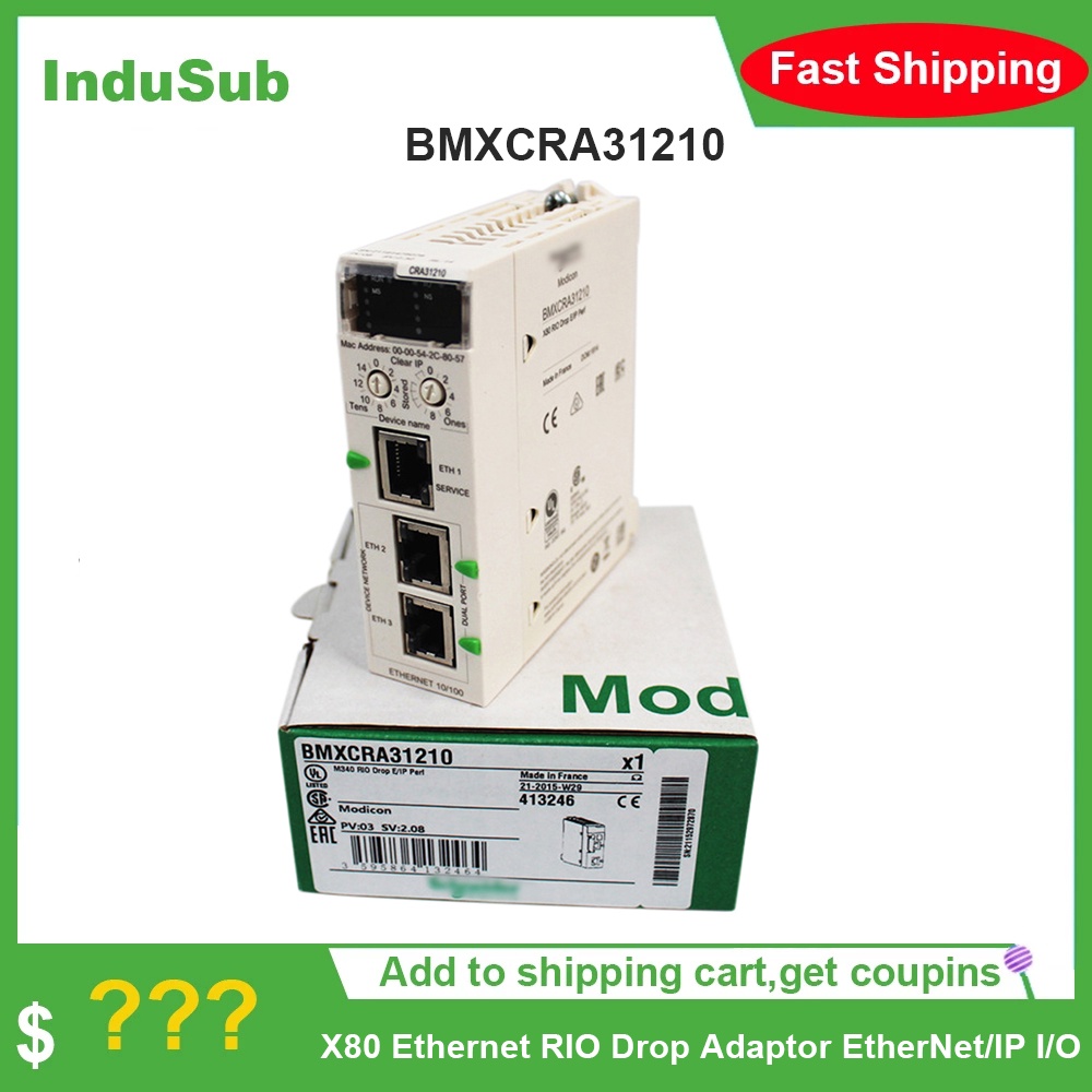 SZ BMXCRA31210 New Original Modicon X80 Ethernet RIO Drop Adaptor EtherNet/IP I/O Processor Interface Module PLC Module