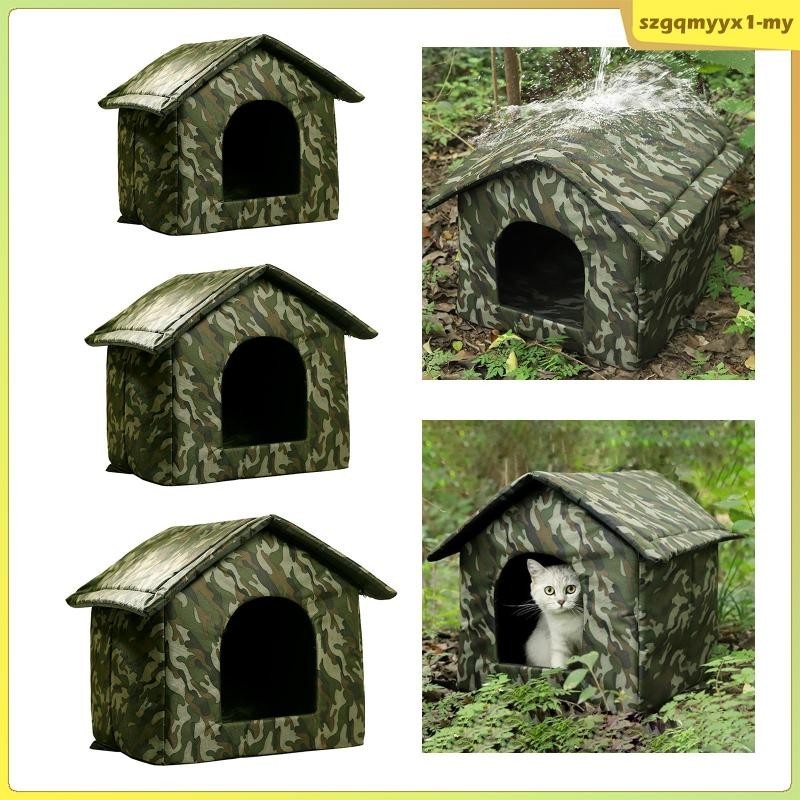 [SzgqmyyxfeMY] Homeless Cat Tent Outdoor Stray Cat Shelter Waterproof Pet Shelter Large Removable Cats Sleeping Tent Cave House for Outdoor Cats Kitten