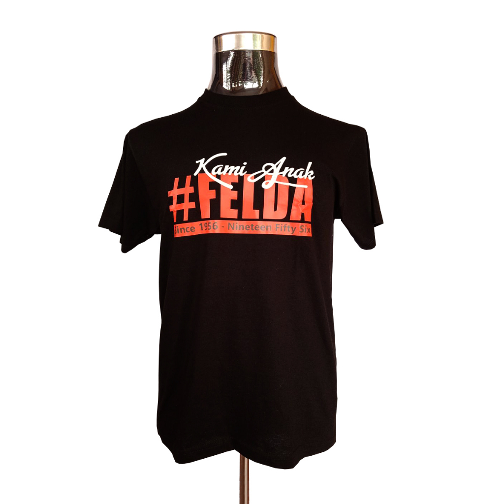 T-Shirt Merchandise FELDA (KAF) Short Sleeve Hitam Basic Cotton