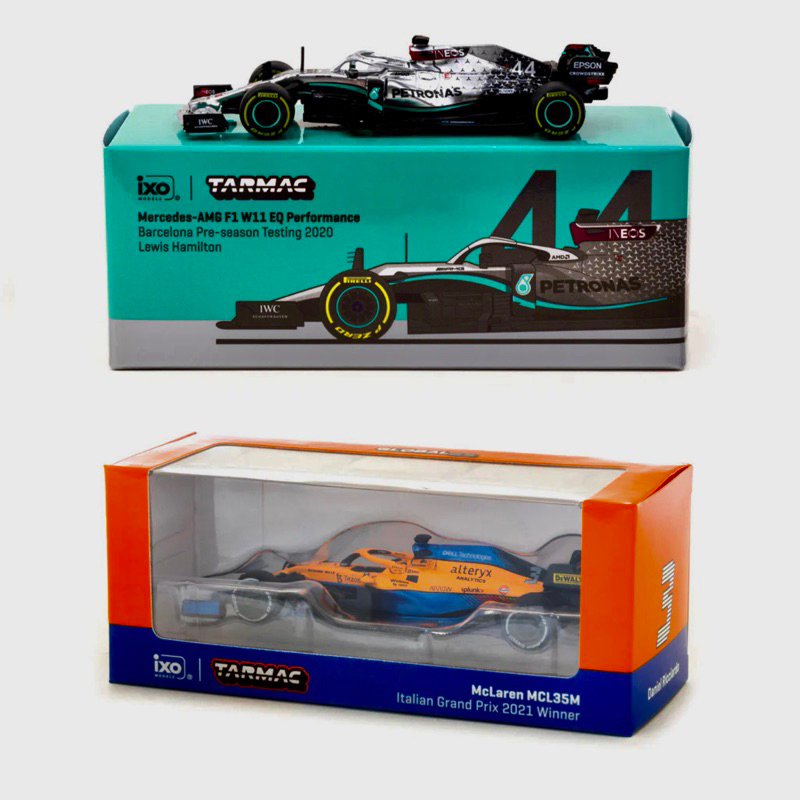 Tarmac Works - F1 McLaren MCL35M, Mercedes-AMG W11⚠️⚠️ Daniel Ricciardo #3, Lewis Hamilton #44