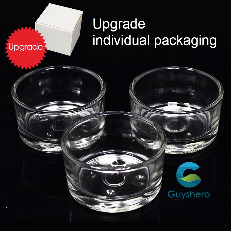 Tealight Candle Holder Cup Holder Wax Container Bowl Mold DIY Jelly Gel Jars Making Accessories Windproof Transparent Glass/Plastic New Year Christmas Gifts