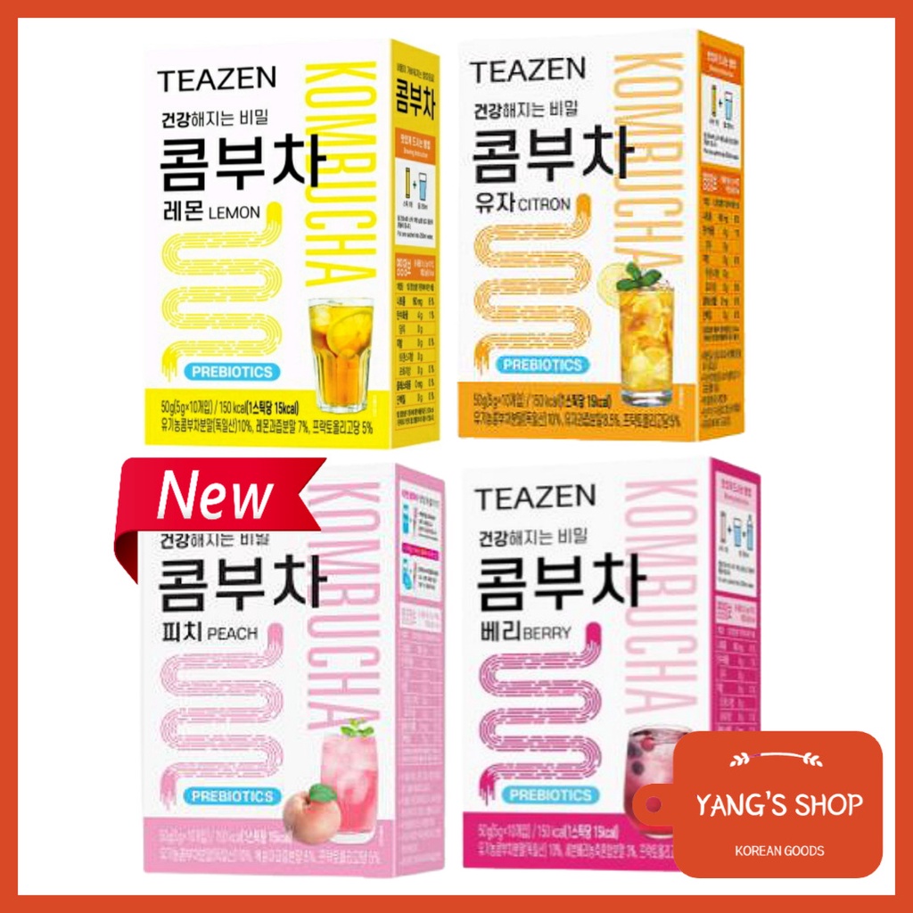 [TEAZEN][SG Best Seller] Kombucha Powder 10T - Lemon, Citron, Berry / BTS Jungkook Tea / Slimming Tea / Diet Tea / Water Mix / Detox Tea / Probiotics / Detox Diet