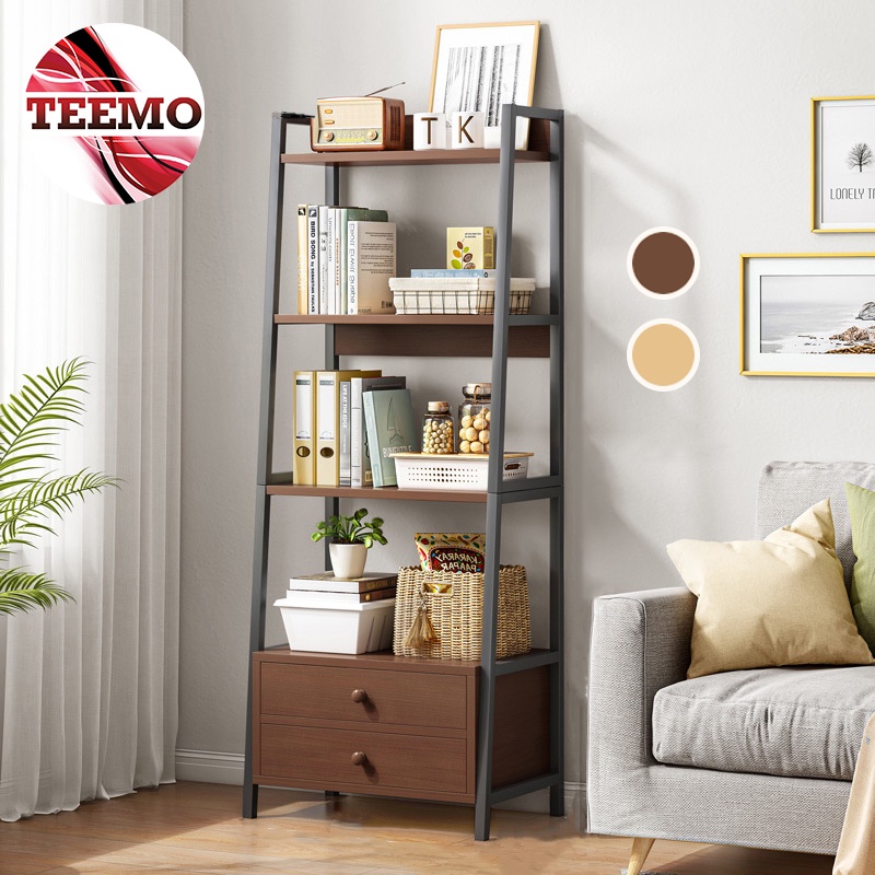 Teemo Multifunctional Storage Rack Ladder Type Simple Computer Bedroom Bookshelf Multi Layer Book Organizer