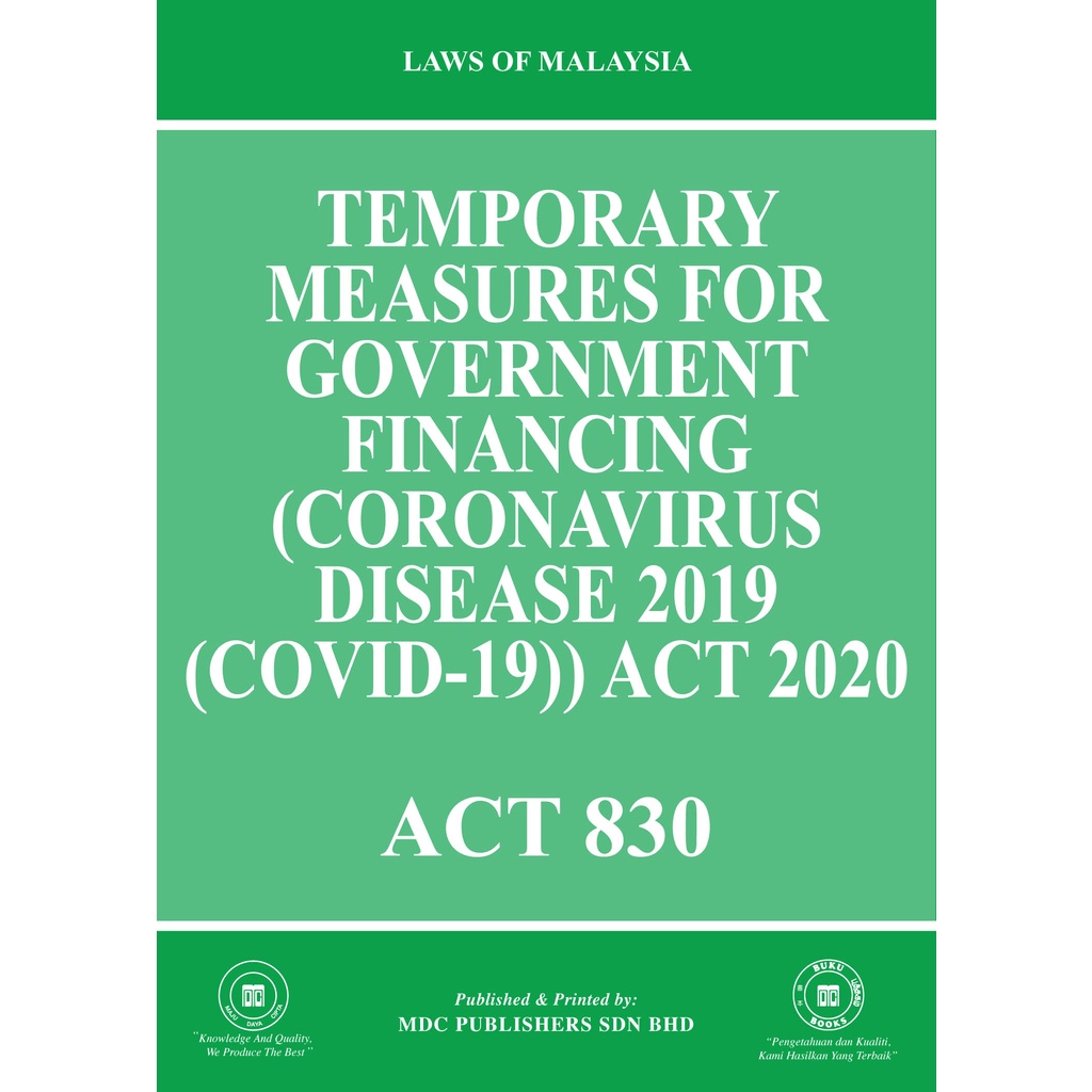Temporary Measures for Government Financing (Coronavirus Disease 2019 (COVID-19)) Act 2020