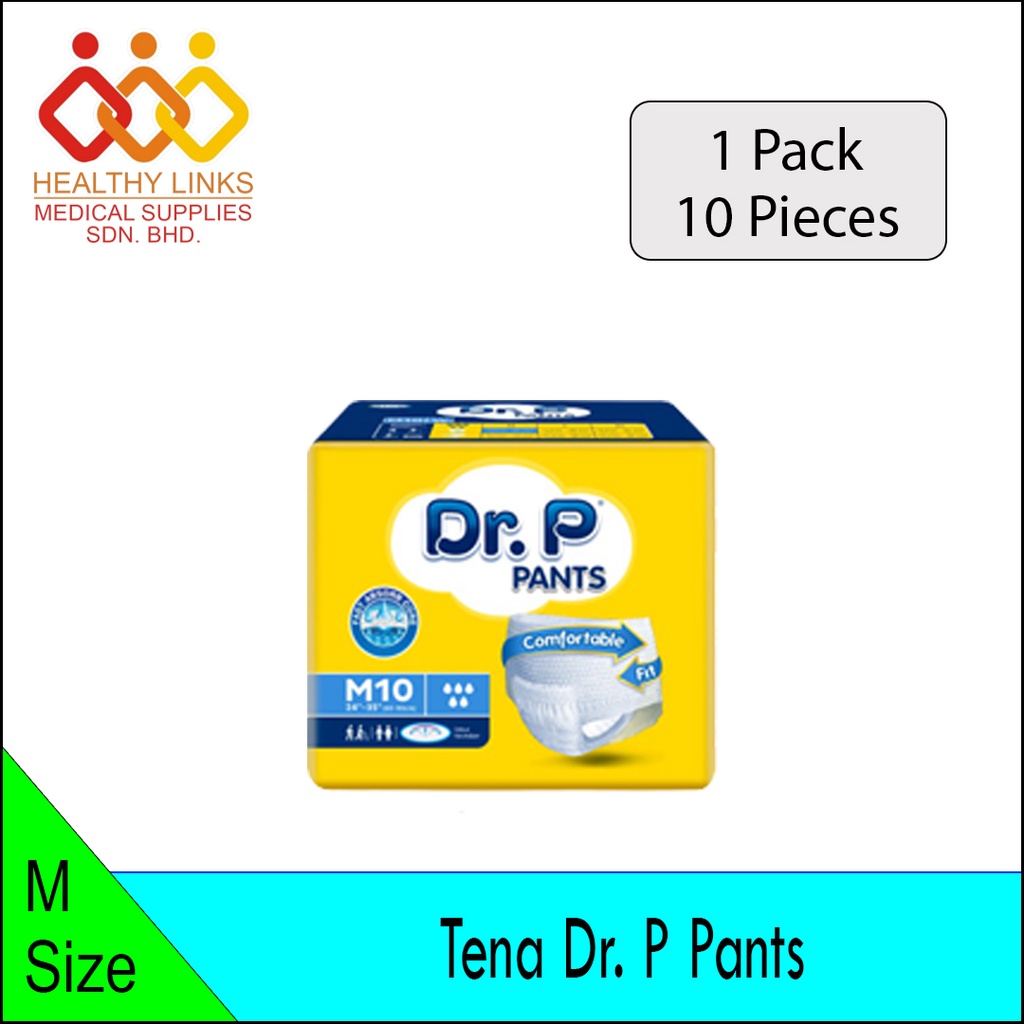 Tena Dr. P Pants (1 Pack) - Size M (10x1) / L (9x1) / XL (8x1)