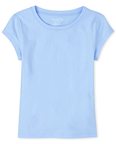 The Children's Place Girls Short Sleeve Basic Layering T-Shirt, Daybreak Single, Medium