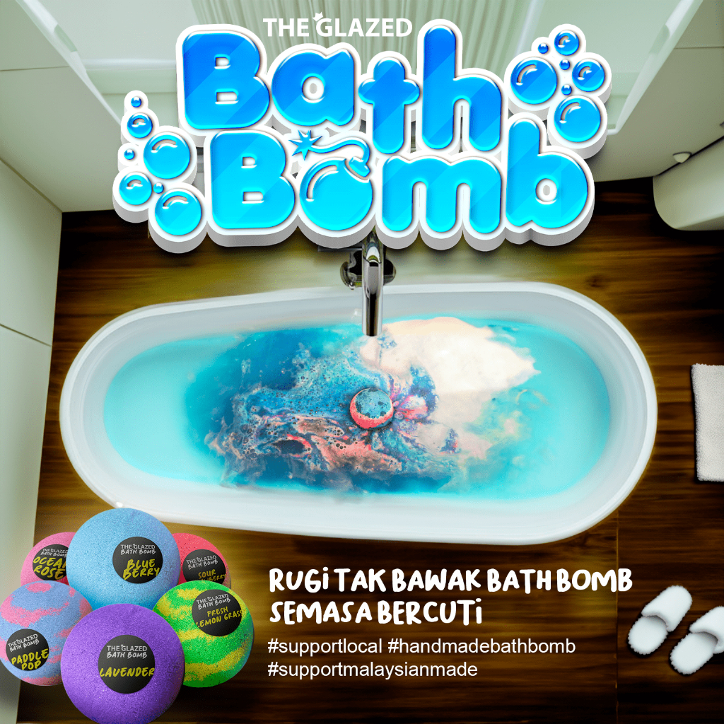 The Glazed Bubble Bath Bomb 80g Natural Handmade Bathbomb For Bathtub 浴球