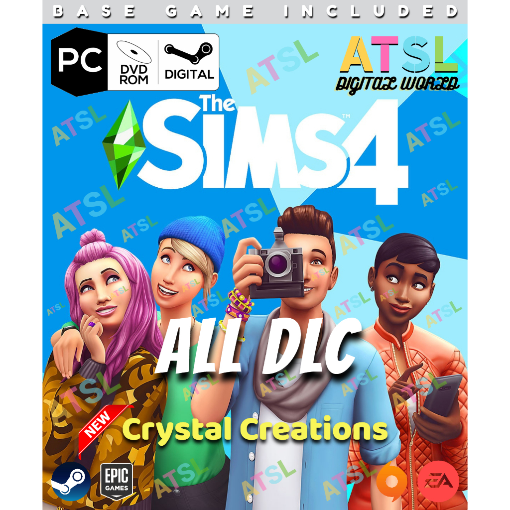 The Sims 4 ALL DLC ONLINE + Crystal Creations Stuff Pack [EA / STEAM / EPIC][ALL EXPANSION + GAME + STUFF + KITS]