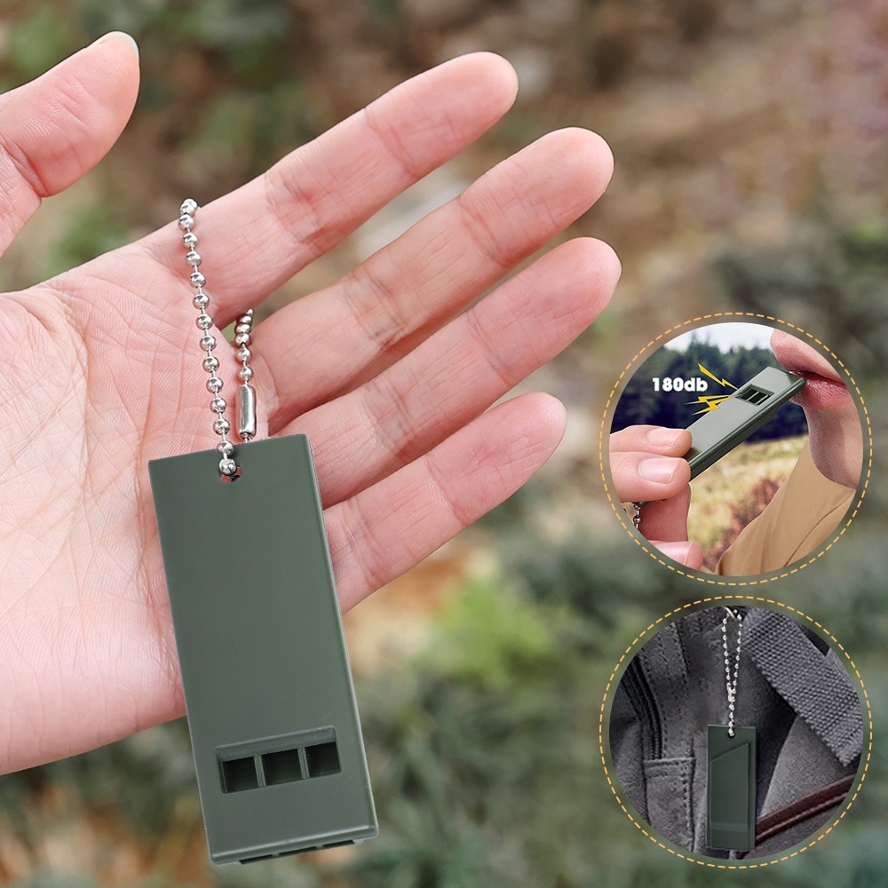 Three Frequency Outdoor Survival Whistle / Portable Tweeter High Frequency Survival Whistle / Disaster Relief & Outdoor Camping Hiking Survival Tools / Key Chain Pendant