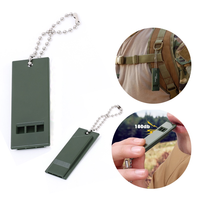 Three Frequency Outdoor Survival Whistle / Portable Tweeter High Frequency Survival Whistle / Key Chain Pendant / Disaster Relief & Outdoor Camping Hiking Survival Tools