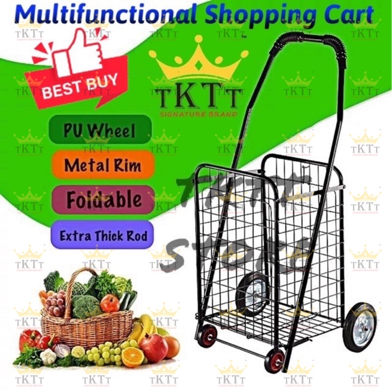 TKTT Epoxy Metal Market Cart/ Shopping Cart/ Trolley/ Troli Pasar Serbaguna