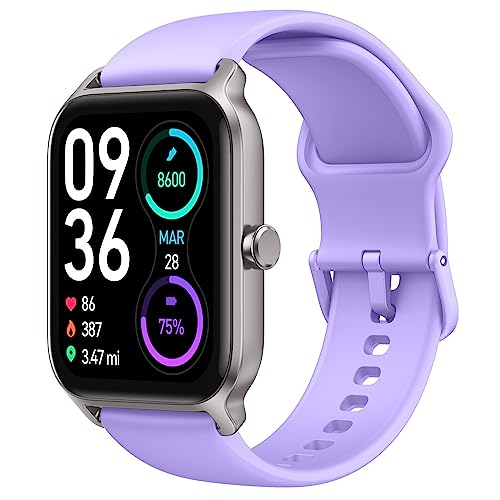 TOOBUR Smart Watch for Women Alexa Built-in, 1.8" IP68 Fitness Tracker with Heart Rate/Blood Oxygen/Sleep Tracker/100+ Sport Modes/Answer & Make Calls, Fitness Watch Android iOS Compatible Lilac