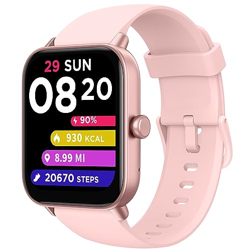 TOOBUR Smart Watch for Women Alexa Built-in, IP68 Waterproof Swimming, 1.8" Fitness Tracker Watch with Answer&Make Call/Heart Rate/Step Counter/Sleep Tracker/100 Sports, Compatible Android iPhone