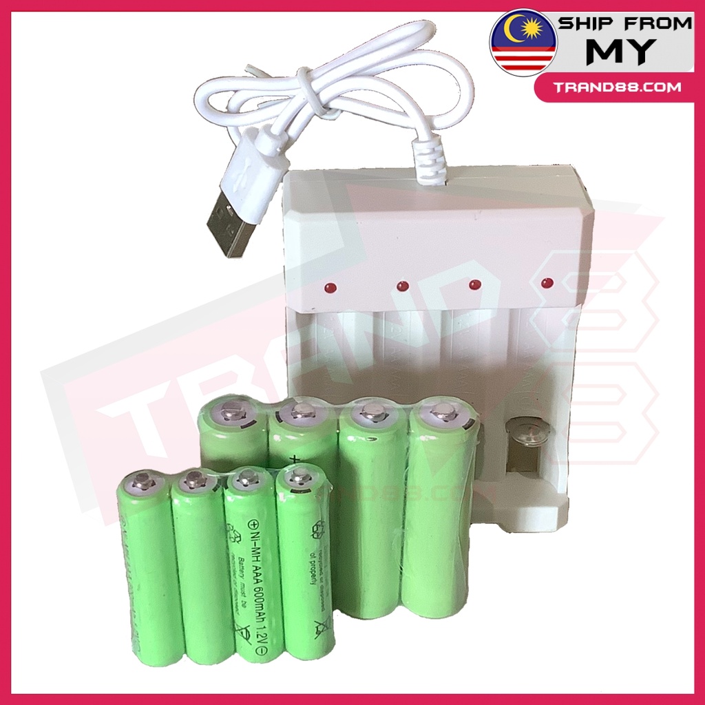 Trand88 AA/AAA Rechargeable Battery For Toy Mouse Keyboard NiCd NiMh Battery Charger Bateri Solar 1.2V Kids Car Jam