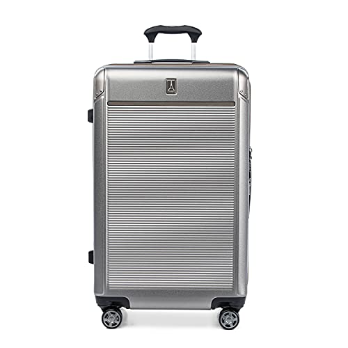 Travelpro Platinum Elite Hardside Expandable Spinner Wheel Luggage TSA Lock Hard Shell Polycarbonate Suitcase, Metallic Sand, Checked-Large 28-Inch