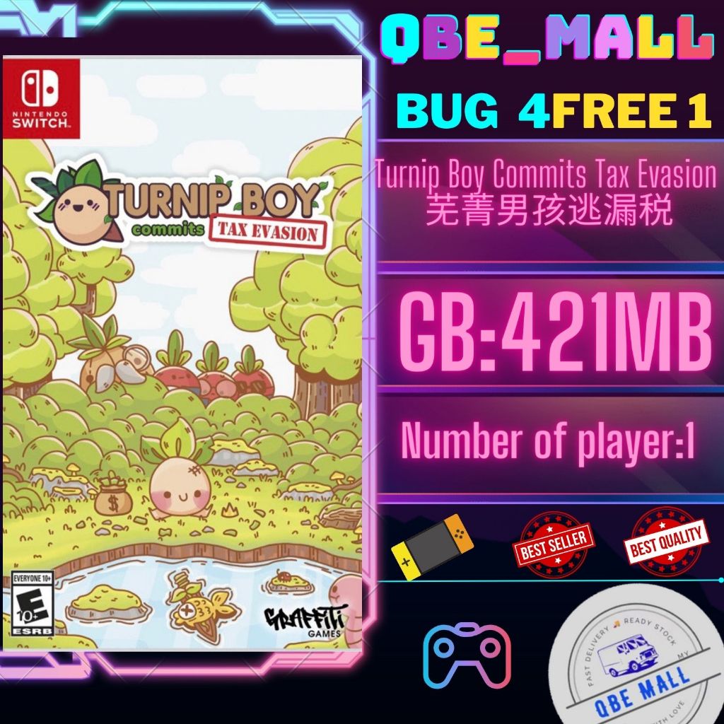 Turnip Boy Commits Tax Evasion 芜菁男孩逃漏税 大头菜小子避税历险记 (Nintendo switch) DigitalDownload