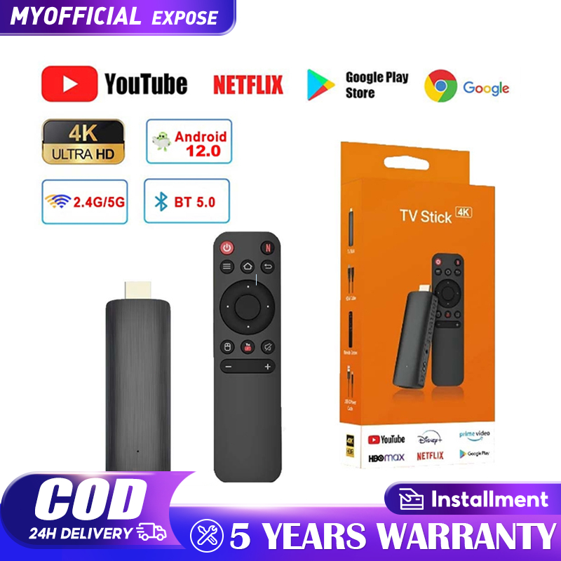 TV Stick M98 Android 12 TV box 4K Resolution Portable Control Streaming Device Wi-Fi Remote for all TVs