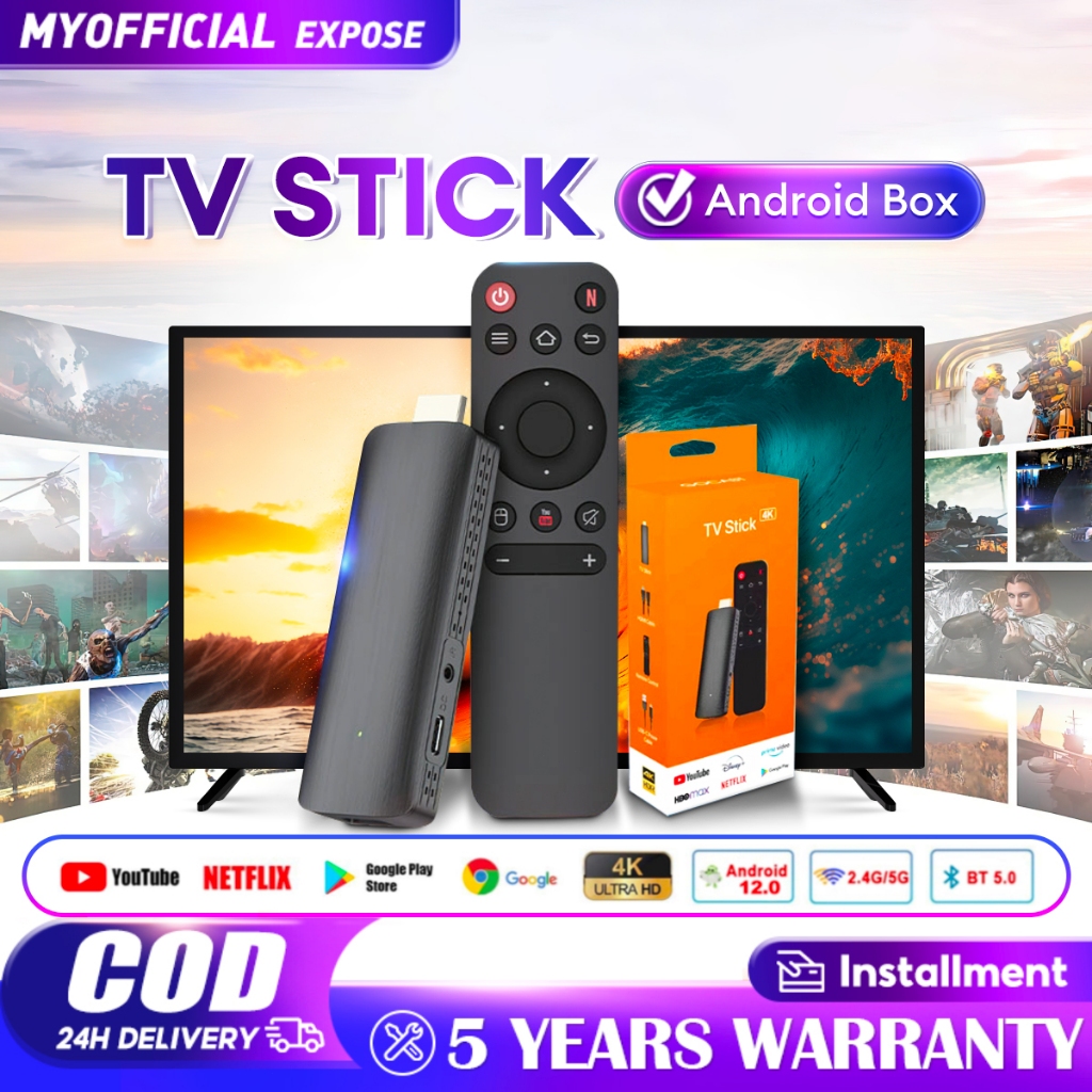 TV Stick M98 Android 12 TV box 4K Resolution Portable Control Streaming Device Wi-Fi Remote for all TVs