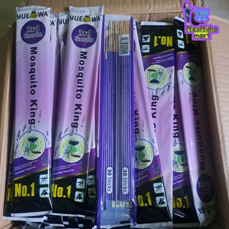 Ubat nyamuk stick lavender original. Minimum pembelian 5 pek.