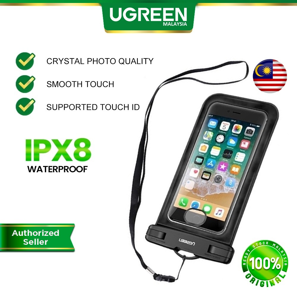 UGREEN Phone Bag Case Waterproof Crystal Clear Casing Bag Sensitive Touch Pouch Up to 7.2 inch For iPhone 15 Smartphone
