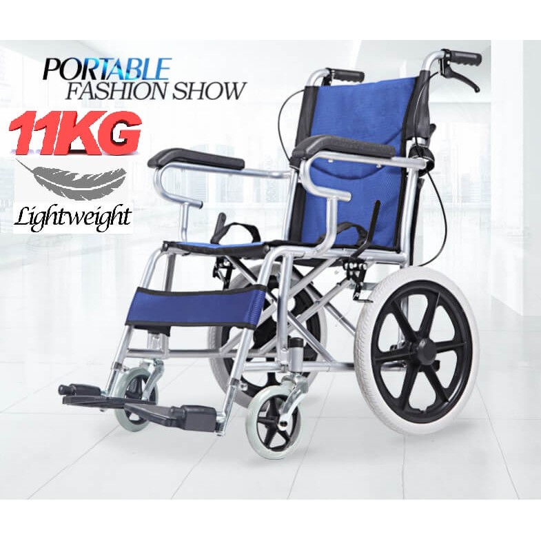 Ultra Lightweight Foldable Wheelchair Kerusi Roda Hospital Grade OKU Manual Elder Accident Use