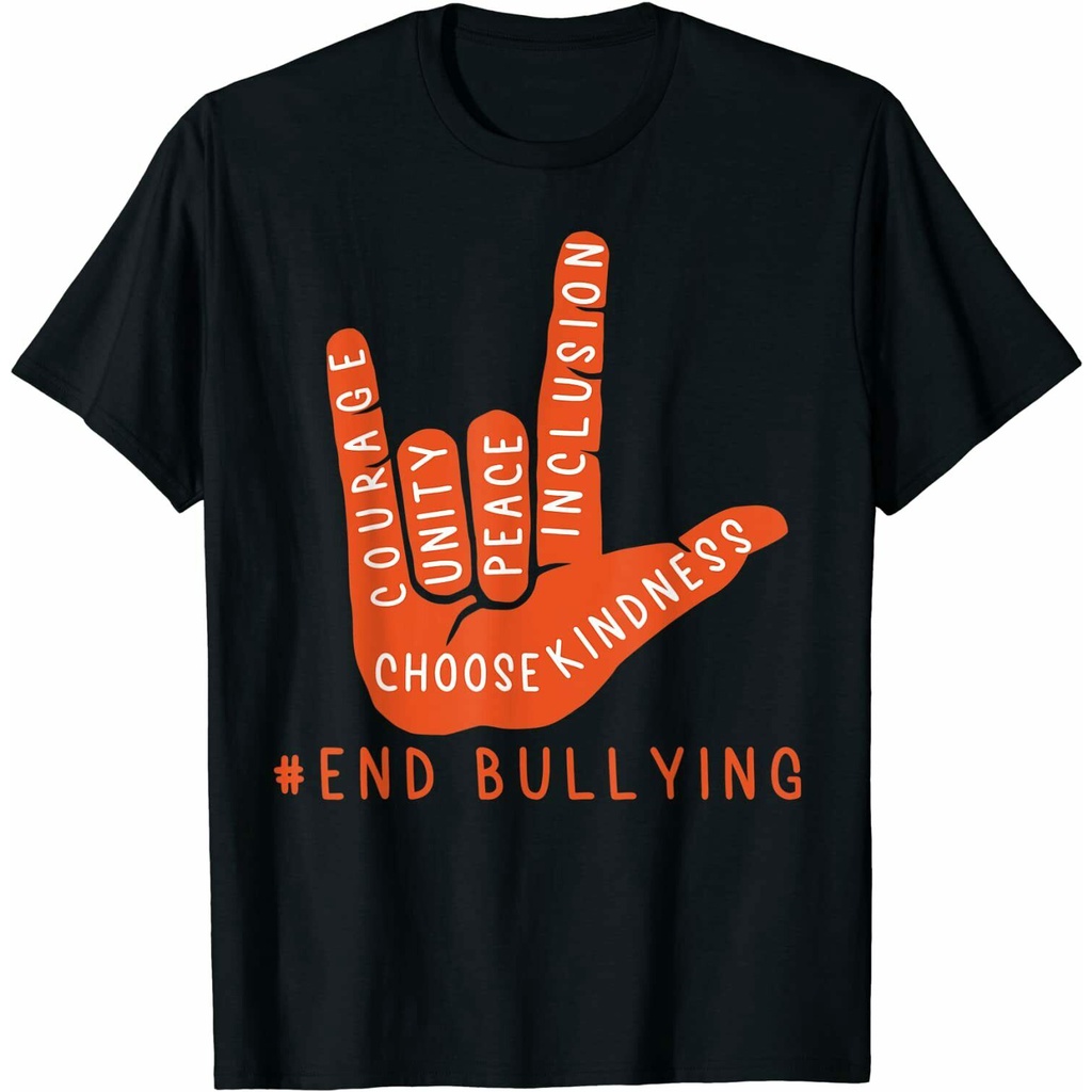 Unity Day Orange 2022 Anti Bullying Love Sign Language Trend T-Shirt