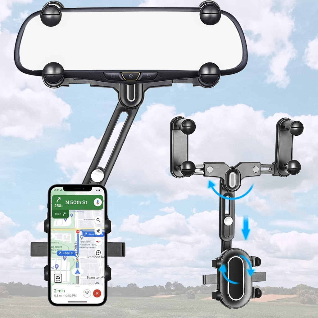 Universal 360 Long Neck Car Holder Mount Phone Mobile Phone Stand with Silicon Sucker with Strong ABS & Silicon Base