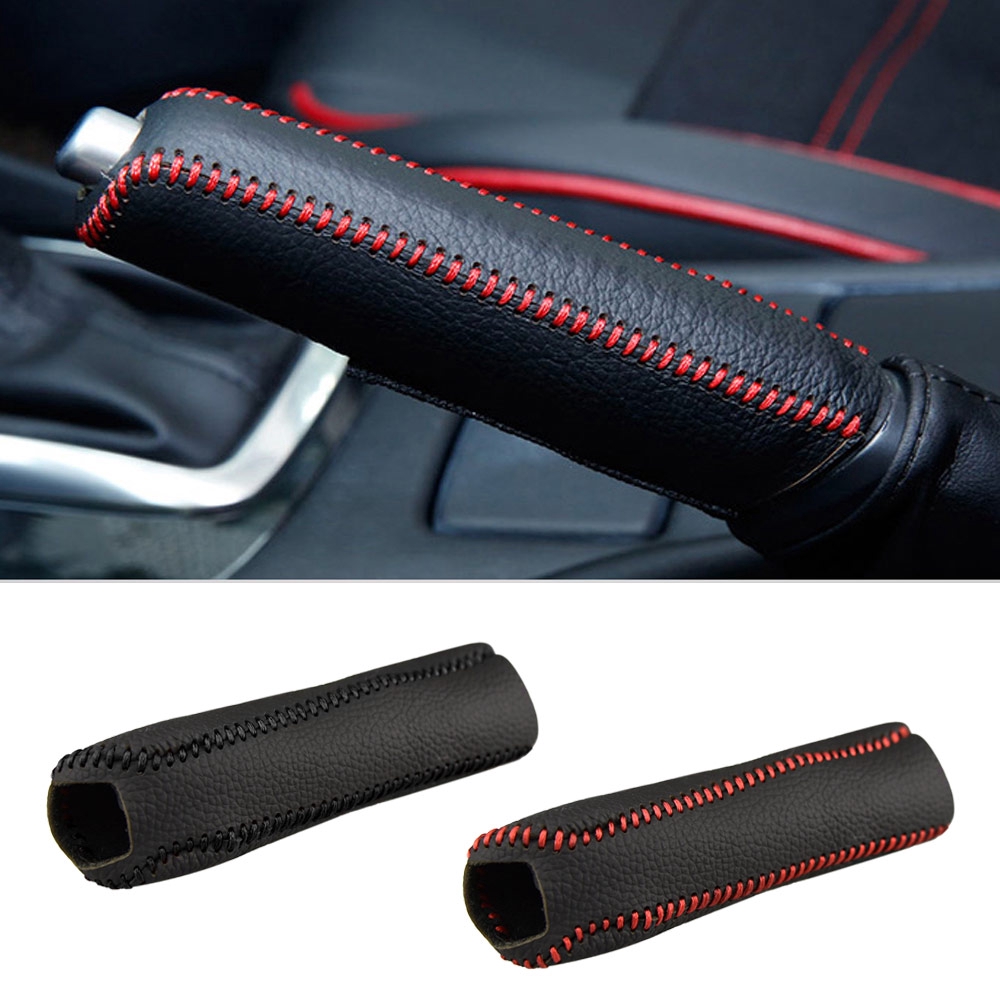 Universal Car Auto handbrake cover Protector Grip Covers Handle Sleeve shift knob cover car handbrake cover sleeve slip Car imitation leather shifting handbrake cover Car Hand Brake Cover Interior Parking Handle Lever Boot