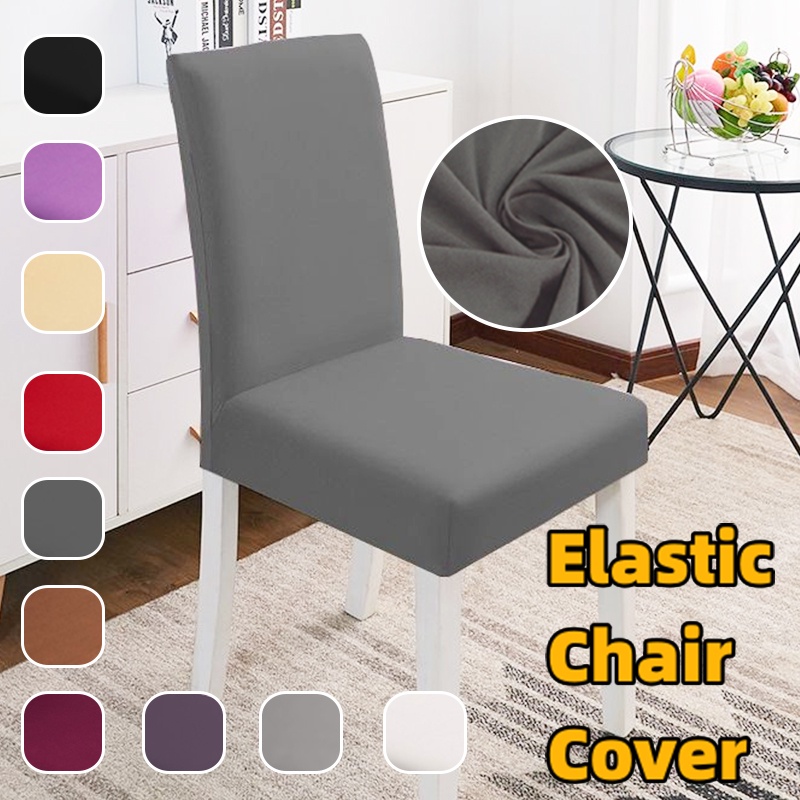 Universal Stretch Chair Cover Elastic Seat Slipcovers Kitchen Dining Room Chair Cover Hotel Restaurant Sarung Kerusi