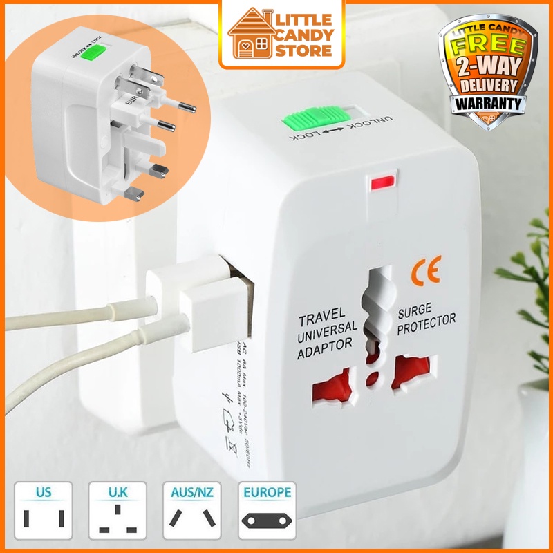 Universal Travel Adapter Plug All In One International Worldwide Travel Adaptor Plug Socket For CN/EU/UK China Converter