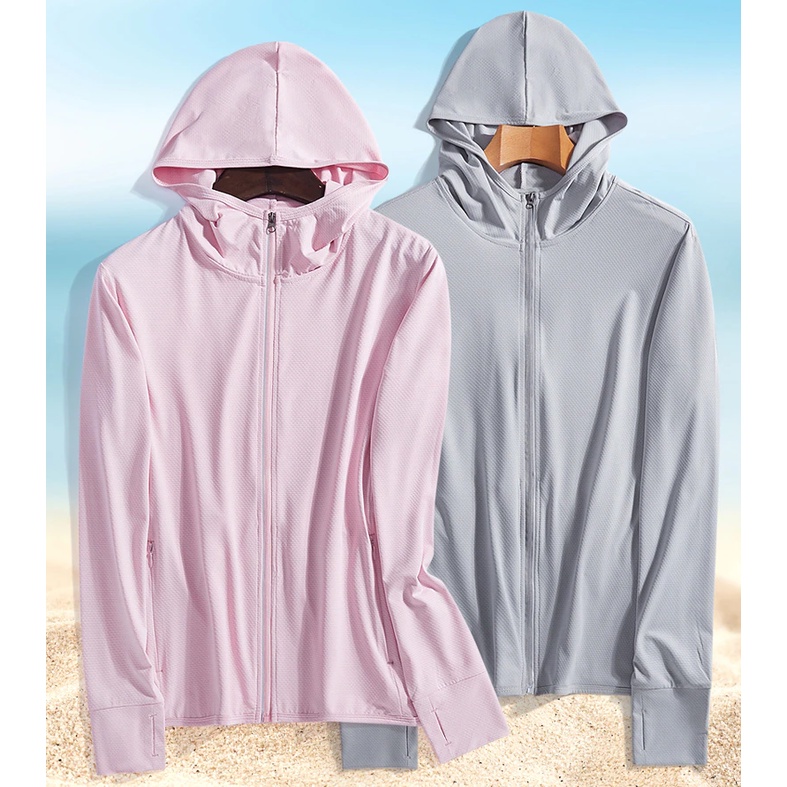 UPF 50+ UV Sun Protection Clothing Women Men Zip Hoodie Long Sleeve Outdoor Clothes Fishing Hiking Jacket Liliana-SPST02