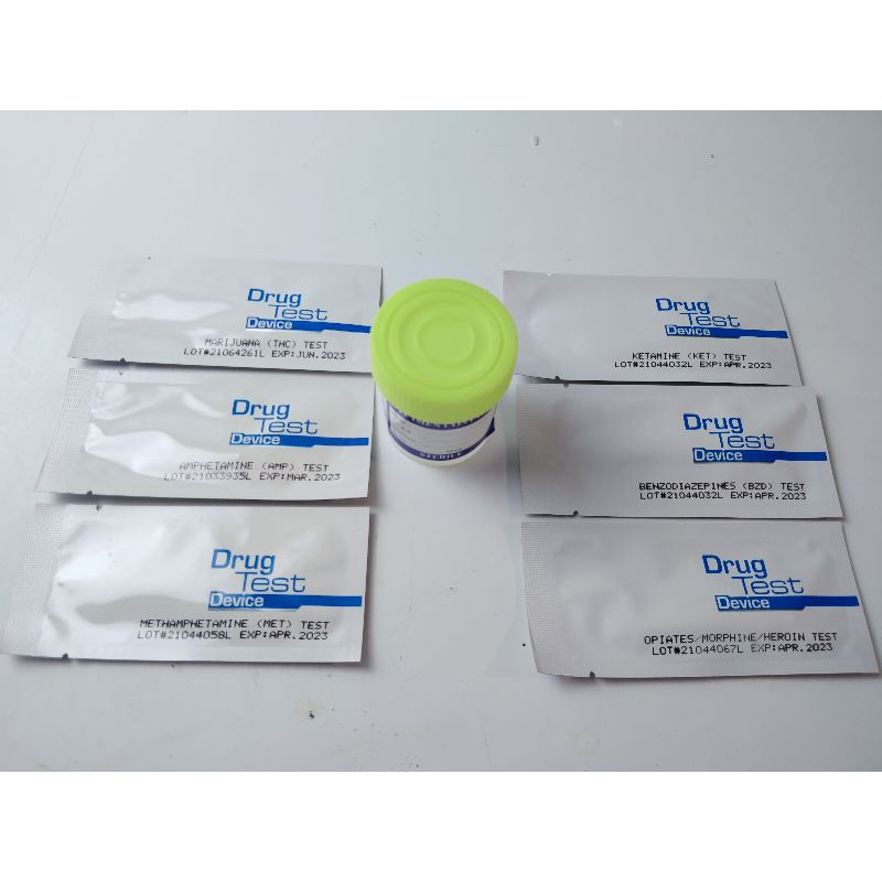URINE STRIP TEST FOR DRUGS ABUSE(free urine bottle per set)