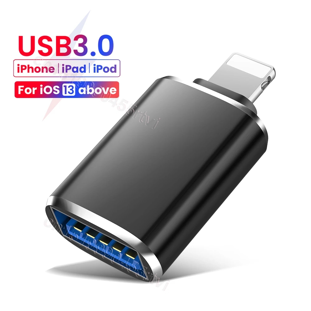 USB3.0 OTG Adapter U Disk Li/gh/ti/ng Male to USB 3.0 Adapter for i/O/S phone