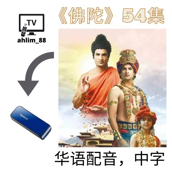 (结缘品只收成本价) USB India dubbed Mandarin Buddha Drama 佛陀 印度连续剧 华语配音中字 Chinese subtitle