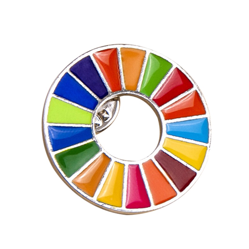 UU The Sustainable Development Goals Brooch United Nations SDGs Rainbow Pin Badge Fashion Jewelry For Women Men