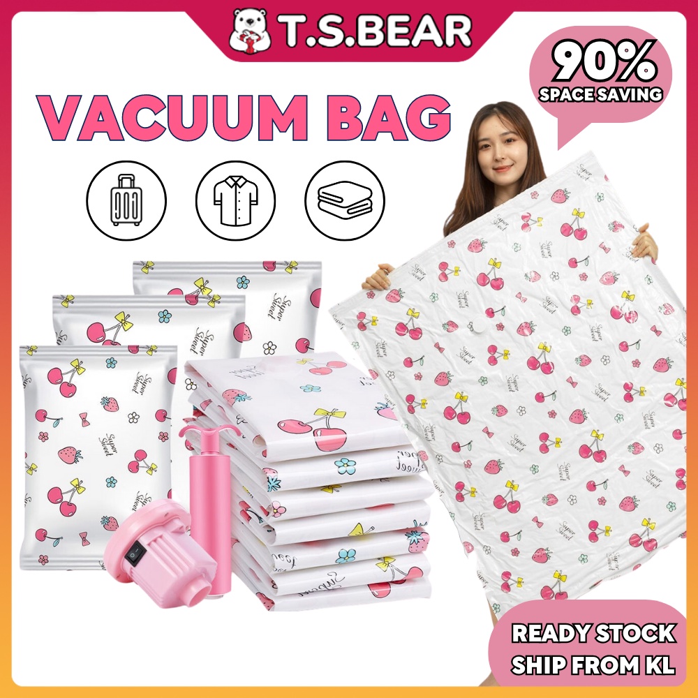 Vacuum Bag Clothes Organization Vacuum Storage Bag Travel Luggage Vacuum Plastic Bag Plastik Vacum Pakaian Vacum Bag