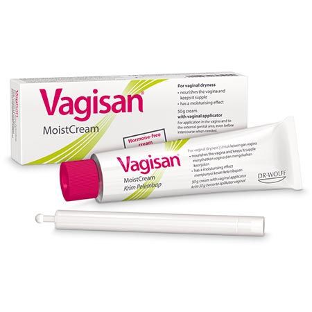 VAGISAN MOISTURISING CREAM 50G Hormone-free cream to relieve the discomfort of Vaginal Dryness in the vagina external